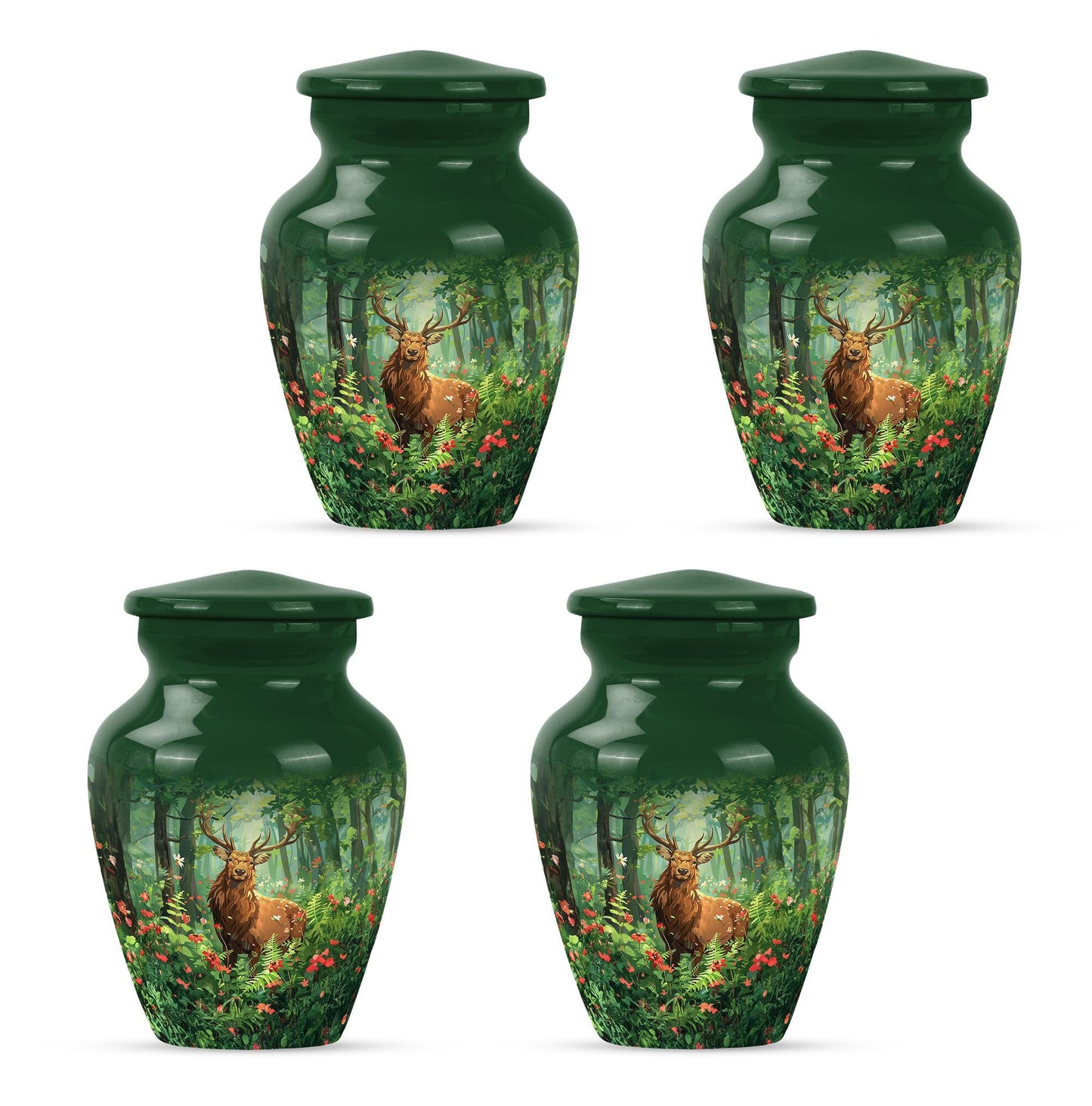 Handcrafted  deer urn 