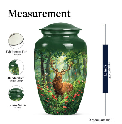 Handcrafted  deer urn 