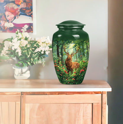 Handcrafted  deer urn 
