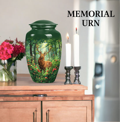 Handcrafted  deer urn 