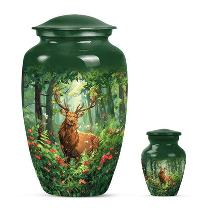 Handcrafted  deer urn 