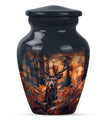 Classic 10-inch aluminium deer urn for ashes.