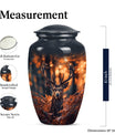 Classic 10-inch aluminium deer urn for ashes.