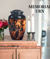 Classic 10-inch aluminium deer urn for ashes.