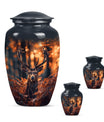 Deer Theme Large Urn With 2 Keepsake Urn
