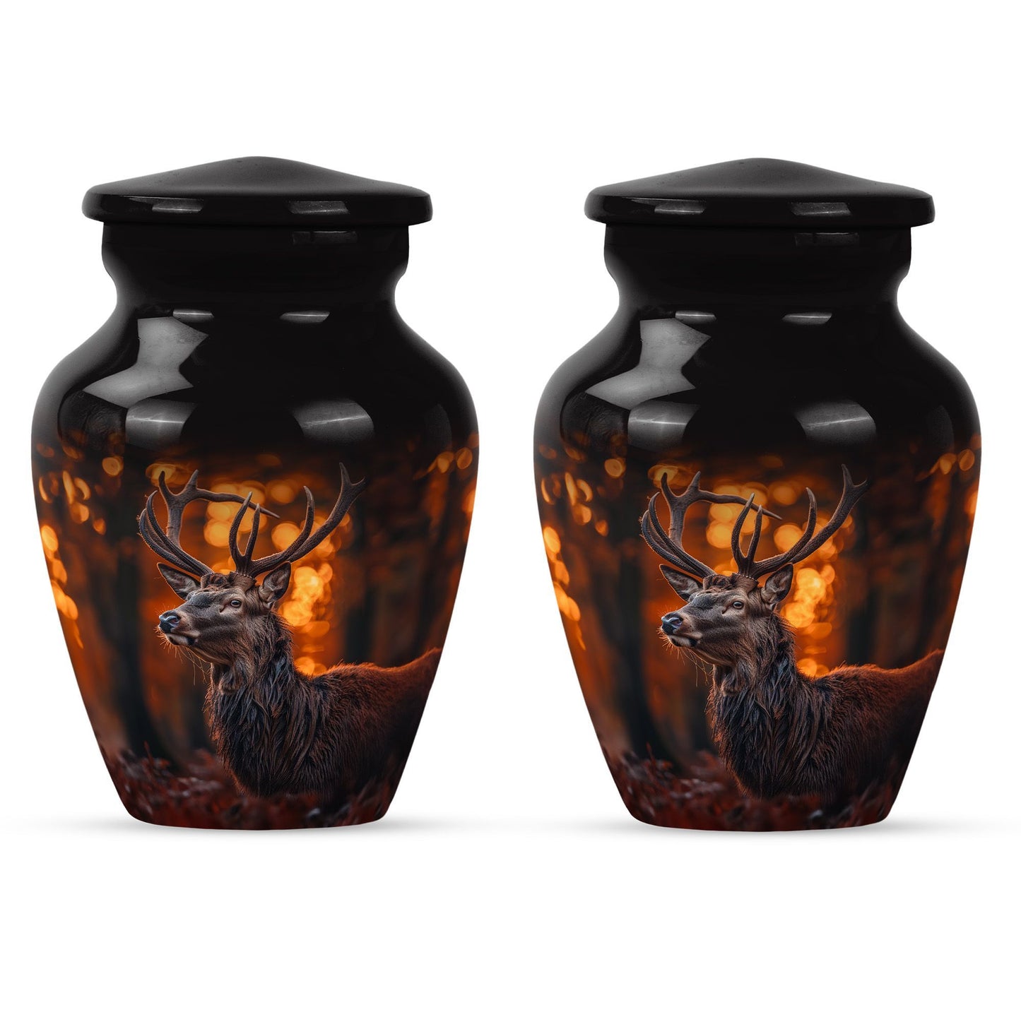 10-inch classic aluminium urn with gramophone theme