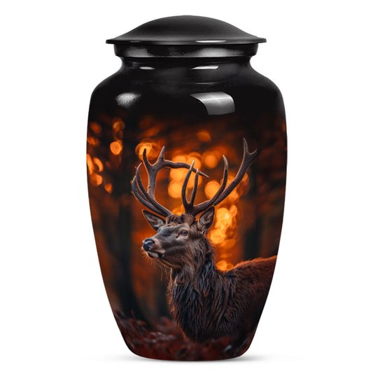 Deer Theme Large Urn 10 Inch