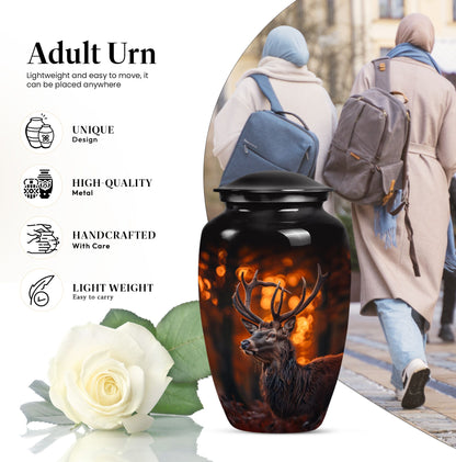 10-inch classic aluminium urn with gramophone theme