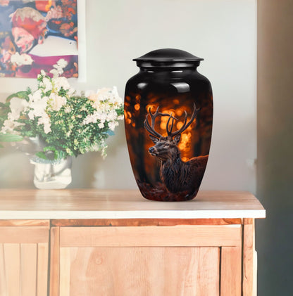 10-inch classic aluminium urn with gramophone theme