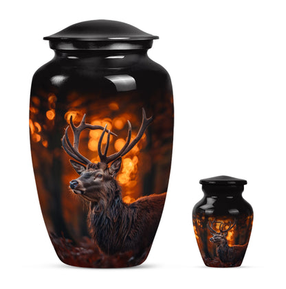10-inch classic aluminium urn with gramophone theme