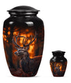 Deer Theme Large Urn With 1 Keepsake Urn