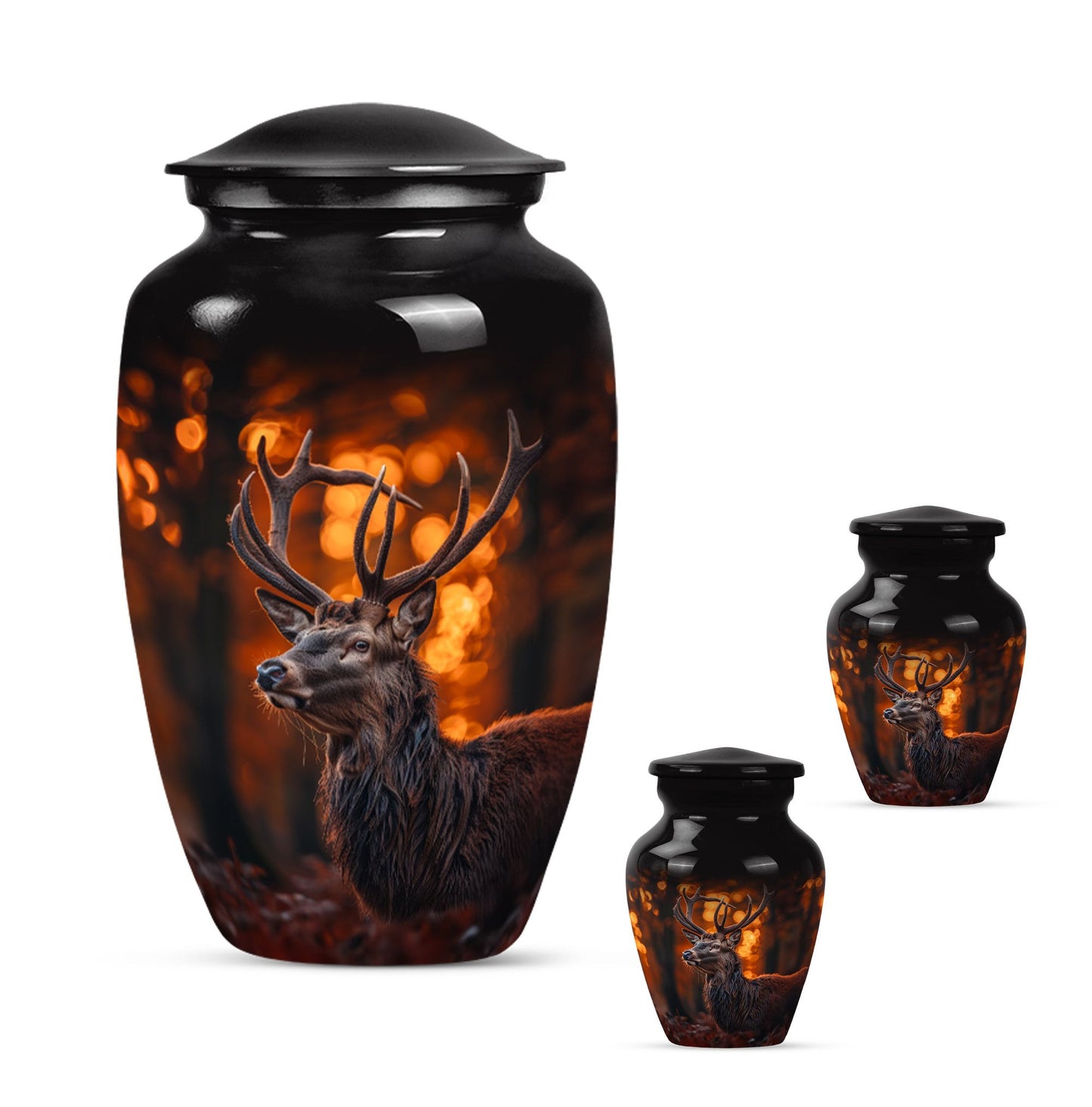 10-inch classic aluminium urn with gramophone theme