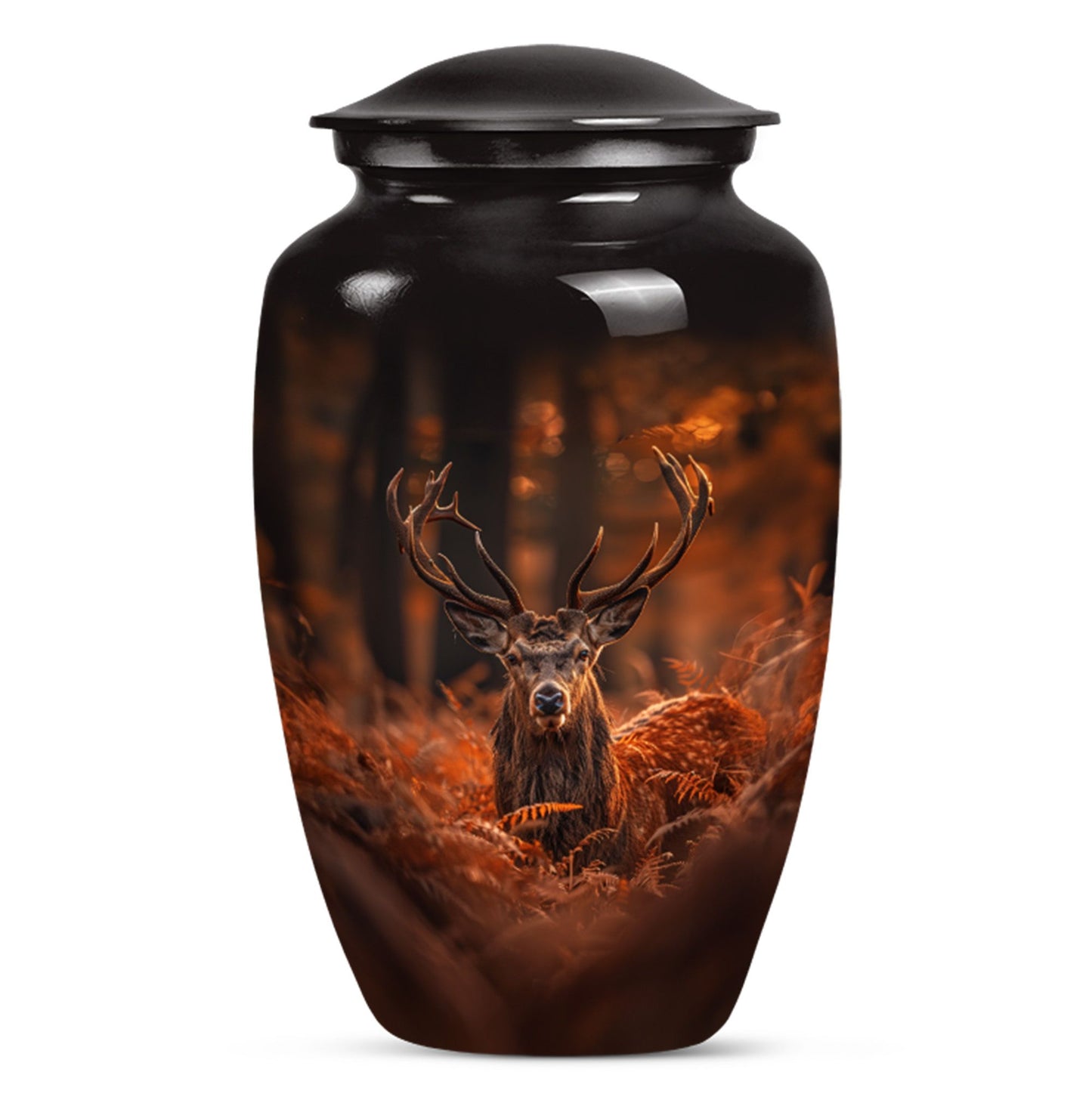 Deer Theme Large Urn 10 Inch