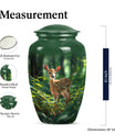 10-inch deer urn, classic design with gramophone theme.