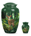 Deer Theme Large Urn With 1 Keepsake Urn