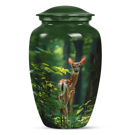 Deer Theme Large Urn 10 Inch