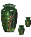 Deer Theme Large Urn With 2 Keepsake Urn