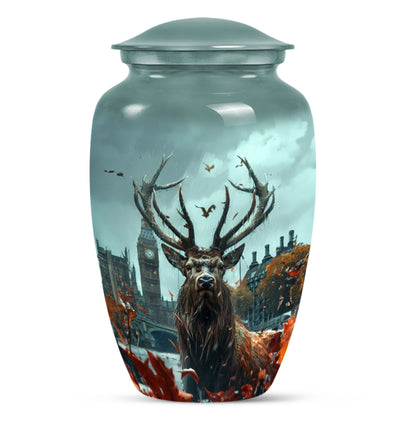 Deer Theme Large Urn 10 Inch