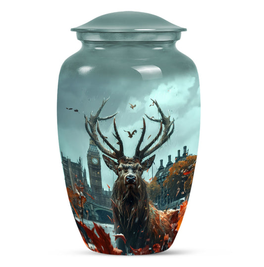 Deer Theme Large Urn 10 Inch