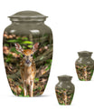 Deer Theme Large Urn With 2 Keepsake Urn