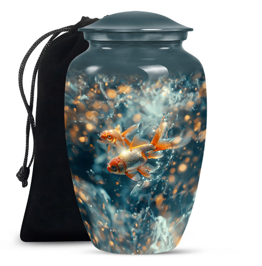 Fish Theme Large Urn 10 Inch