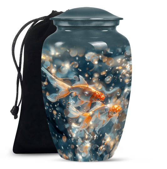 Fish Theme Large Urn 10 Inch