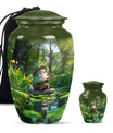 Fishing Theme Large Urn With 1 Keepsake Urn