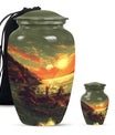 Fishing Theme Large Urn With 1 Keepsake Urn