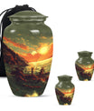 Fishing Theme Large Urn With 2 Keepsake Urn