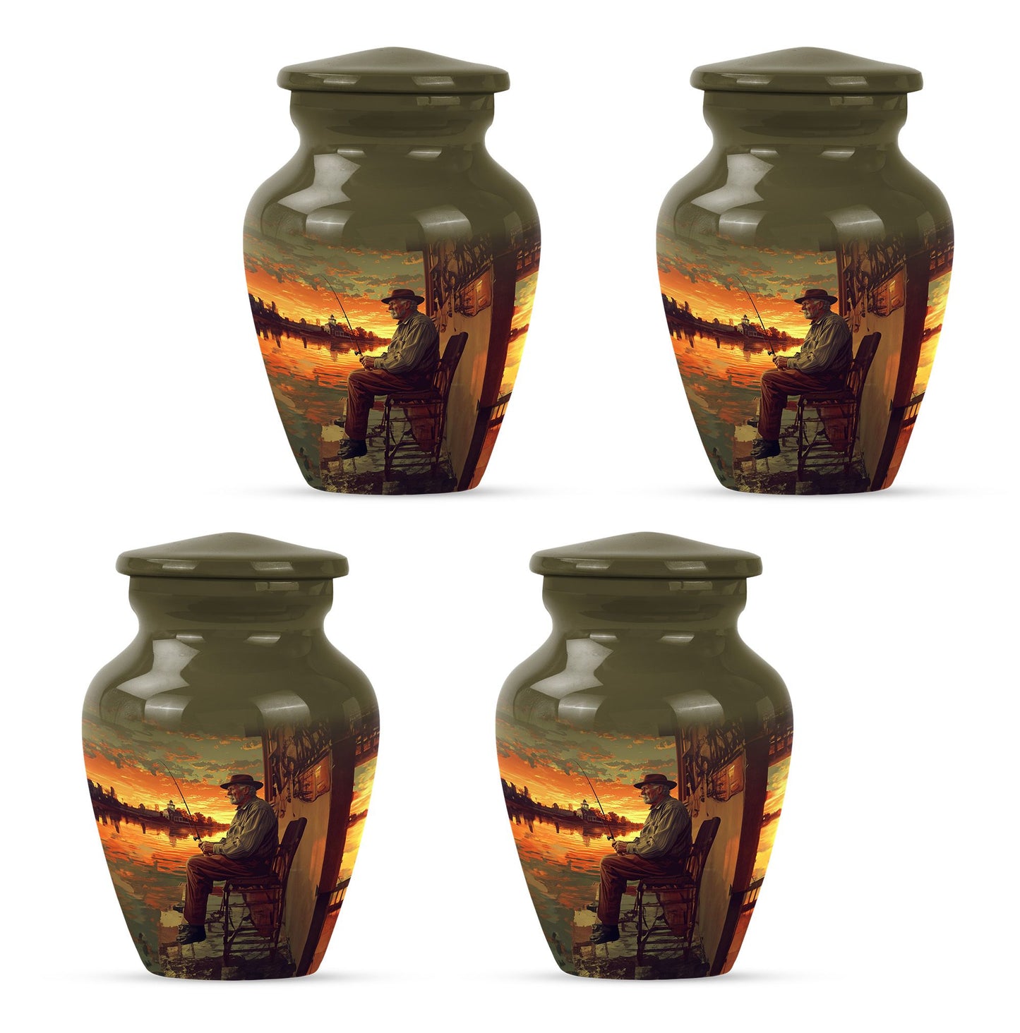 Fishing Theme 3 Inch Keepsake Pack of 4