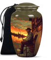 Fishing Theme Large Urn 10 Inch