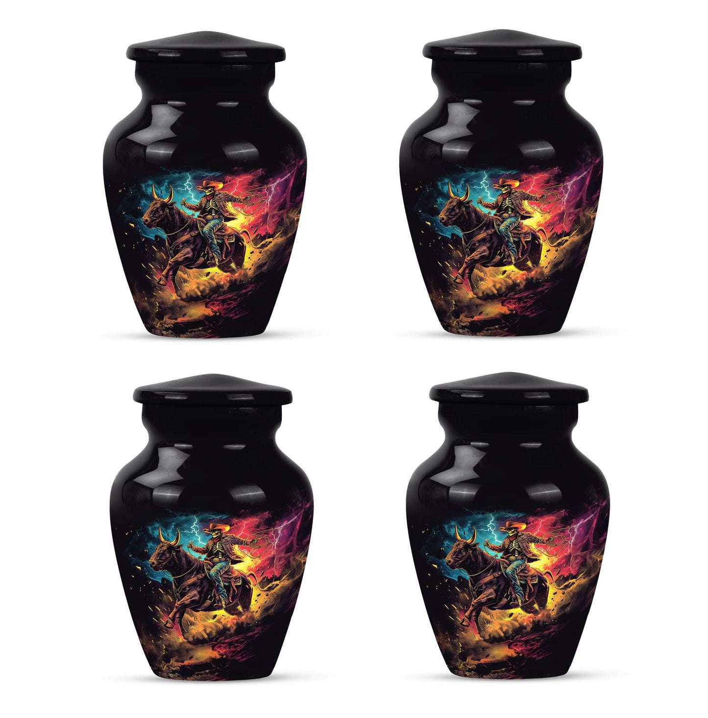 Cowboy Theme 3 Inch Keepsake Pack of 4