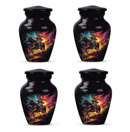 Cowboy Theme 3 Inch Keepsake Pack of 4