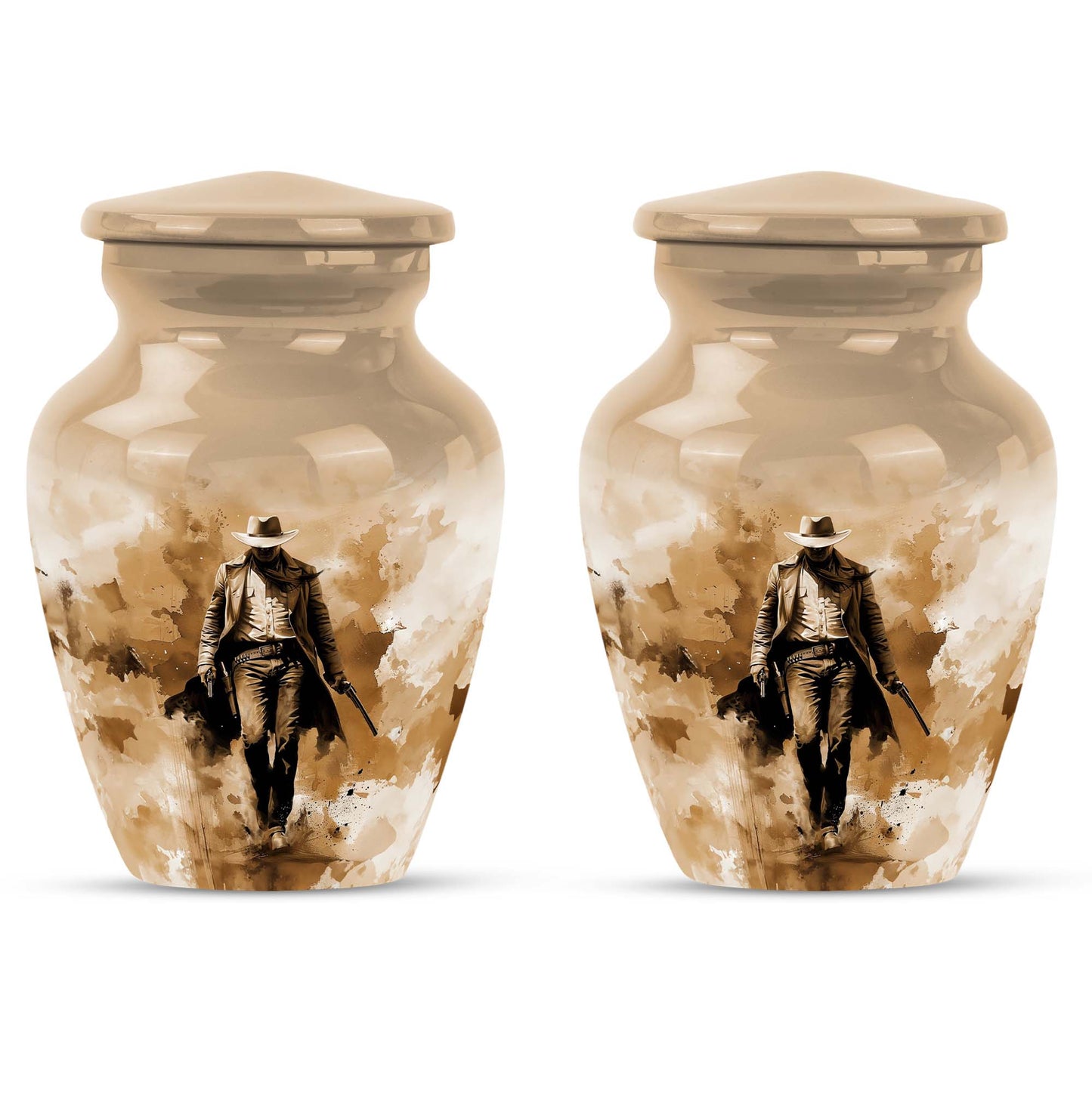 Cowboy Theme 3 Inch Keepsake Pack of 2