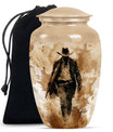 Cowboy Theme Large Urn 10 Inch