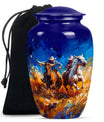 Cowboy Theme Large Urn 10 Inch
