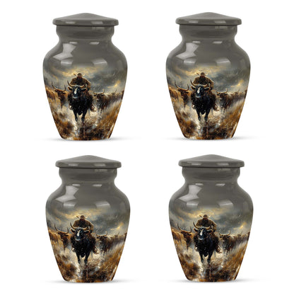 Cowboy Theme 3 Inch Keepsake Pack of 4