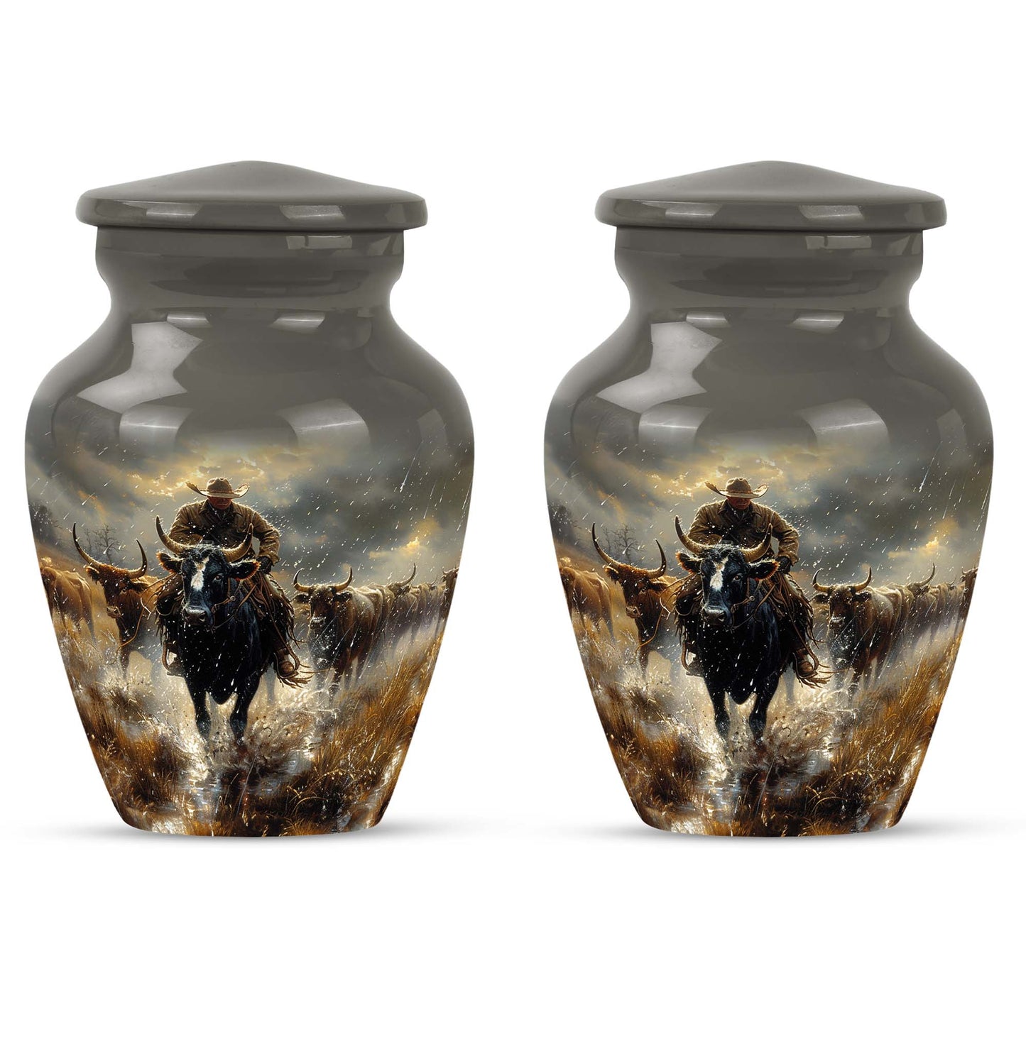 Cowboy Theme 3 Inch Keepsake Pack of 2
