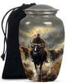 Cowboy Theme Large Urn 10 Inch