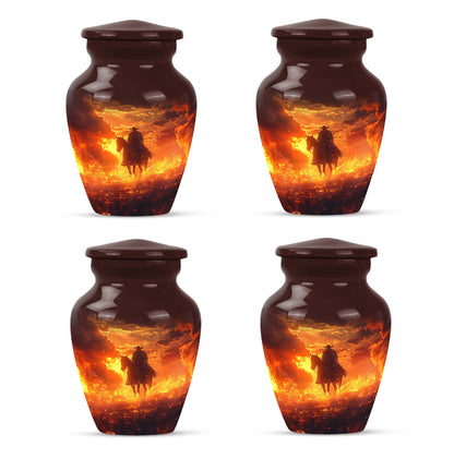 Cowboy Theme 3 Inch Keepsake Pack of 4