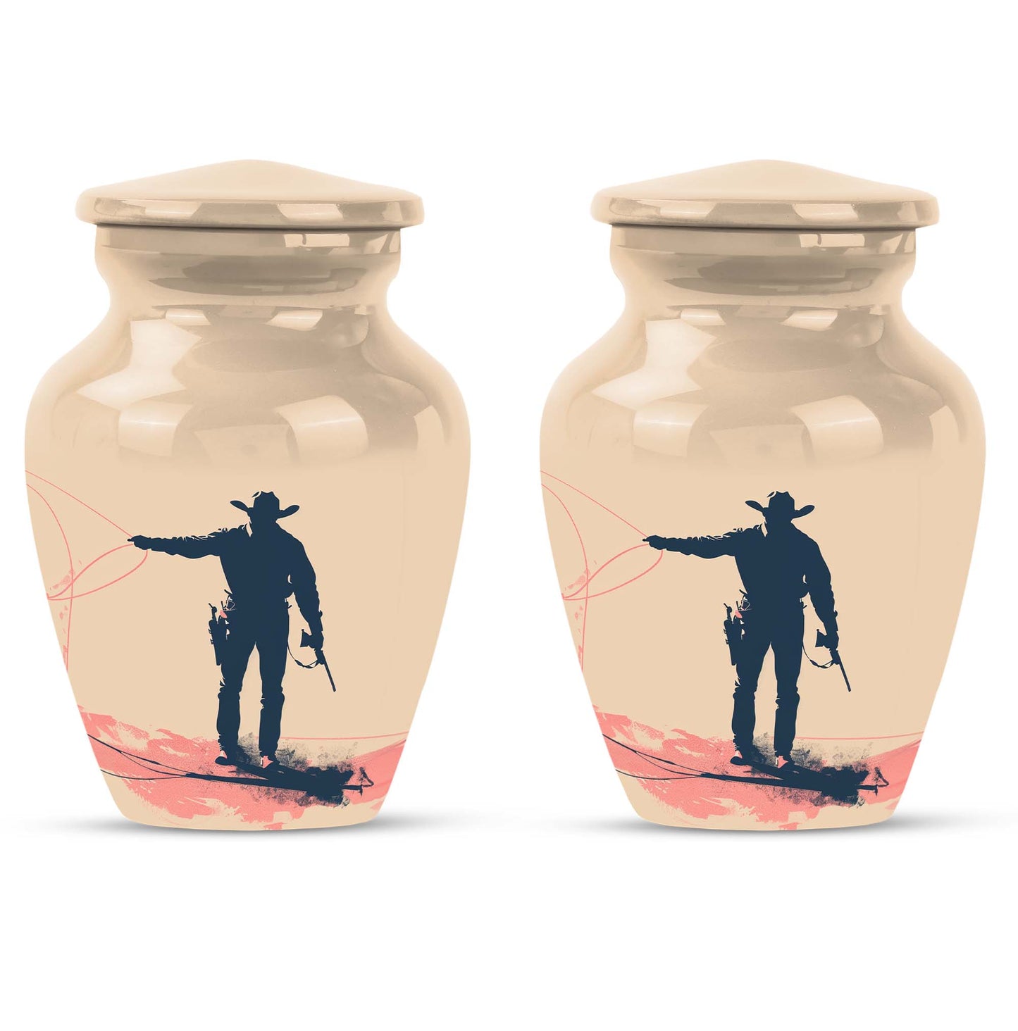 Cowboy Theme 3 Inch Keepsake Pack of 2