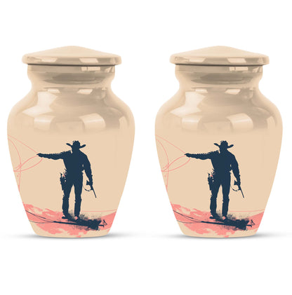 Cowboy Theme 3 Inch Keepsake Pack of 2