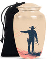 Cowboy Theme Large Urn 10 Inch