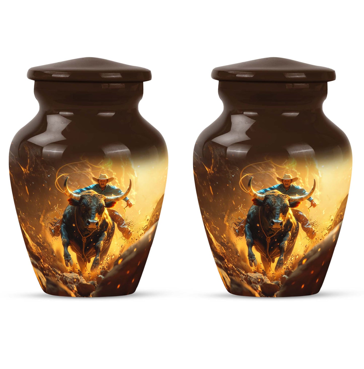 Cowboy Theme 3 Inch Keepsake Pack of 2