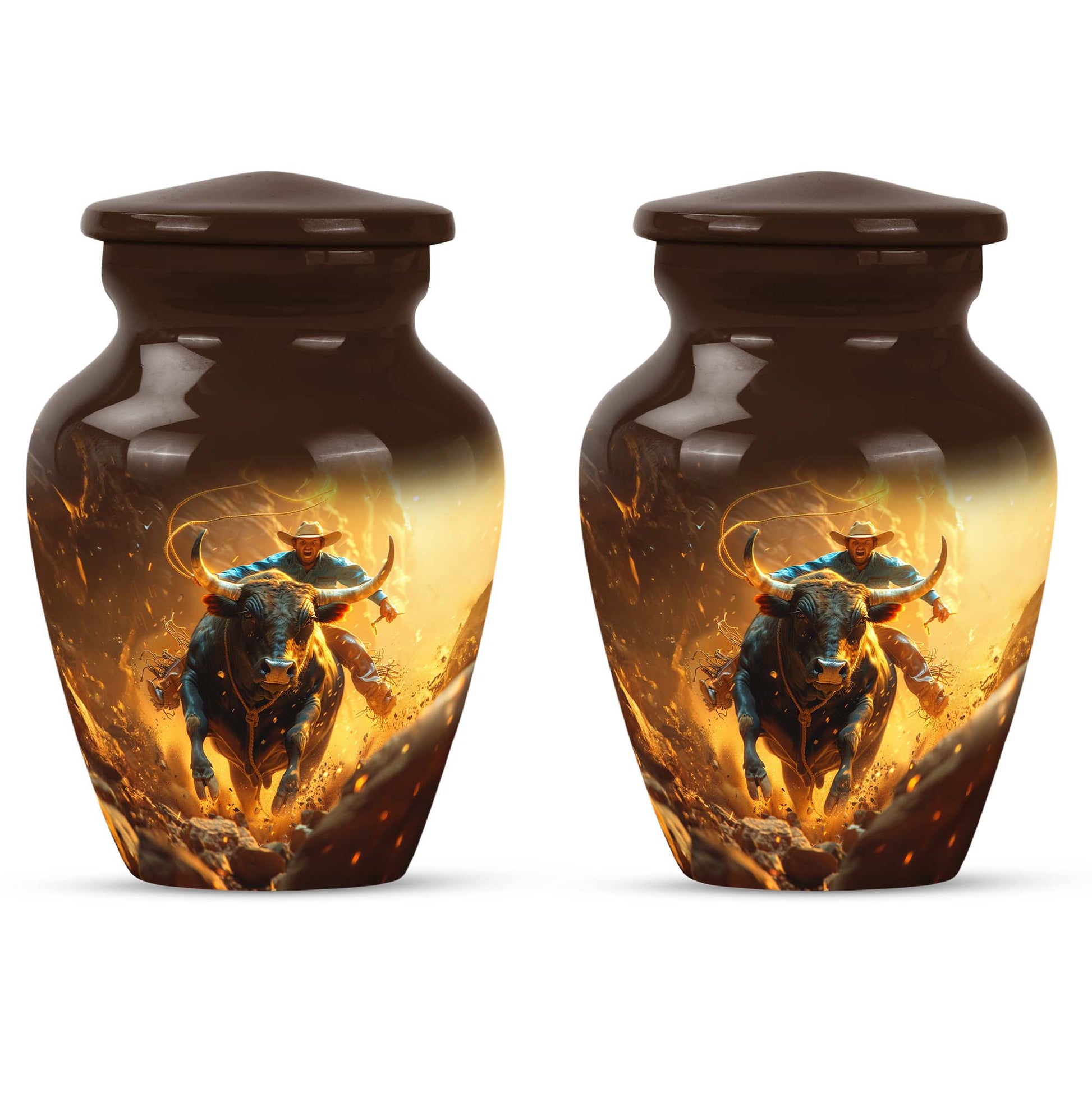 Cowboy Theme 3 Inch Keepsake Pack of 2