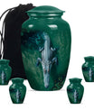 Alligator Theme Large Urn With 4 Keepsake Urn