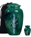 Alligator Theme Large Urn With 1 Keepsake Urn