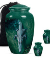 Alligator Theme Large Urn With 2 Keepsake Urn