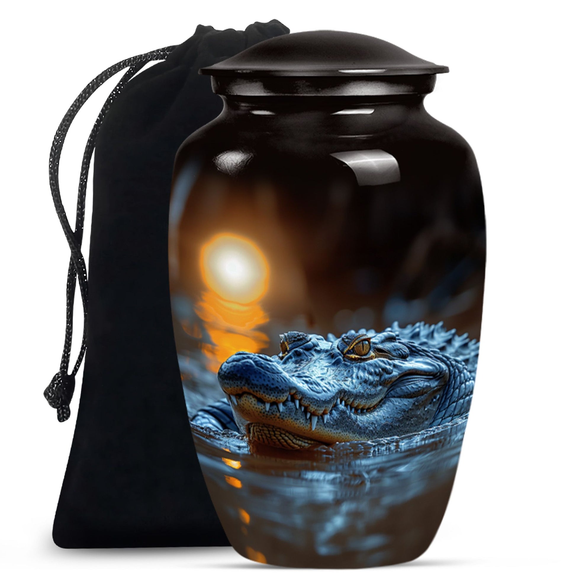 Alligator Theme Large Urn 10 Inch