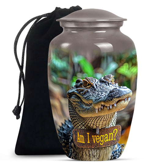 Alligator Theme Large Urn 10 Inch
